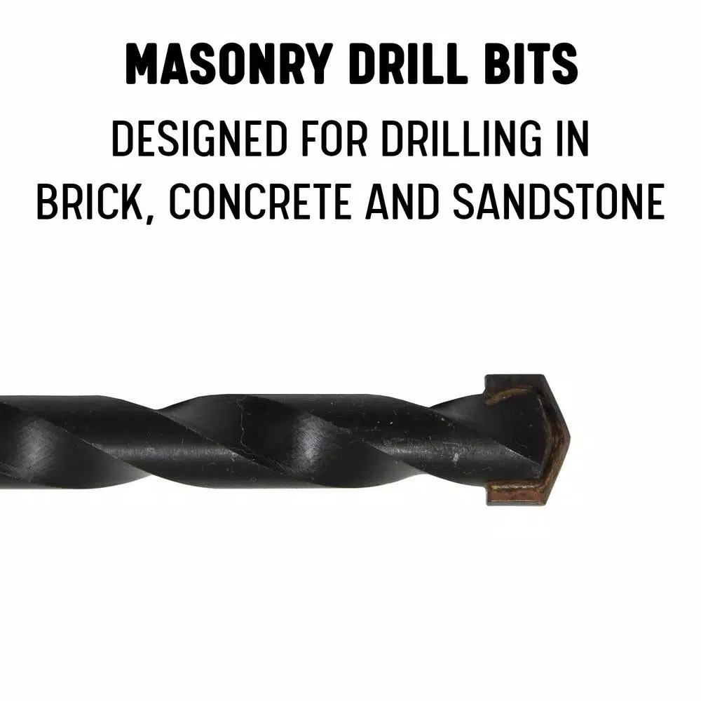 Drill America DAM Series Carbide-Tipped Masonry Drill Bit Set, 5-Piece