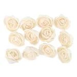 LITTON LANE White Sola Boxed Rose Flowers, Set of 2 - All-Natural Plant Fiber Decorative Rose Fillers thumbnail 4