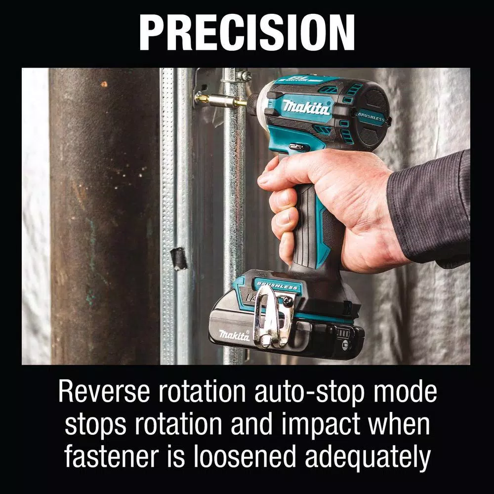 Makita 18V LXT Brushless 4-Speed Impact Driver Kit with 2 2.0 Ah Batteries and Charger