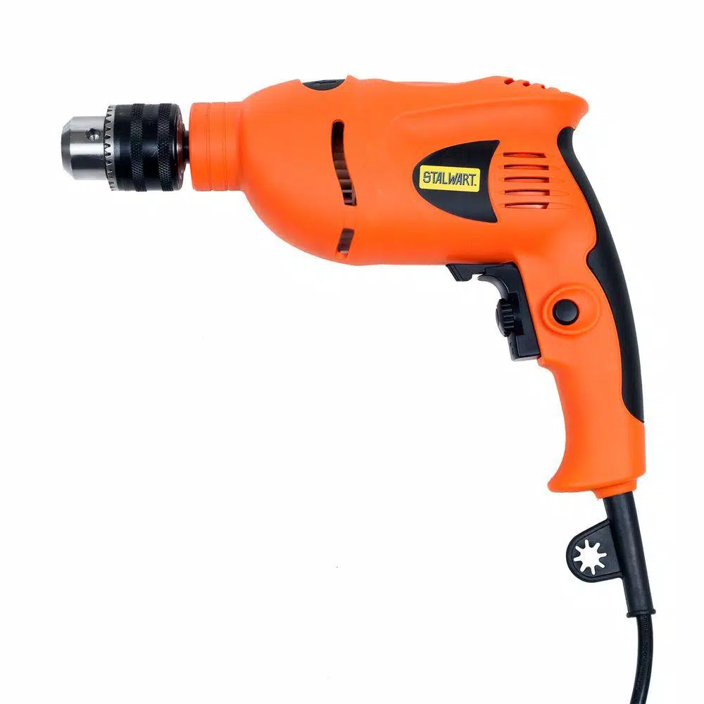 Stalwart 1/2 in. 550W Corded Hammer Drill/Driver with 360° Pistol Grip Side Handle