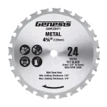 Genesis 4-3/4 in. 24-Teeth Carbide Tipped Metal-Cutting Circular Saw Blade thumbnail 1