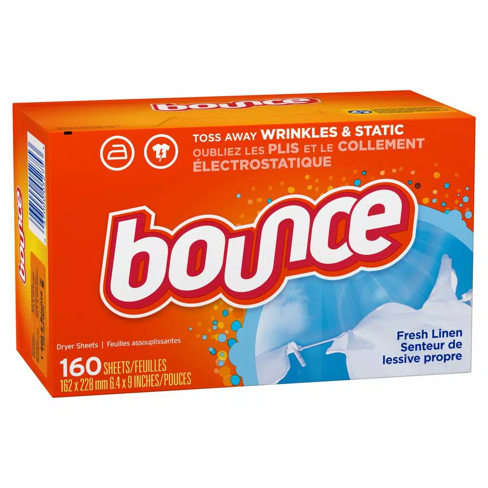 Bounce Fabric Softener Dryer Sheets, Fresh Linen Scent, 160-Count