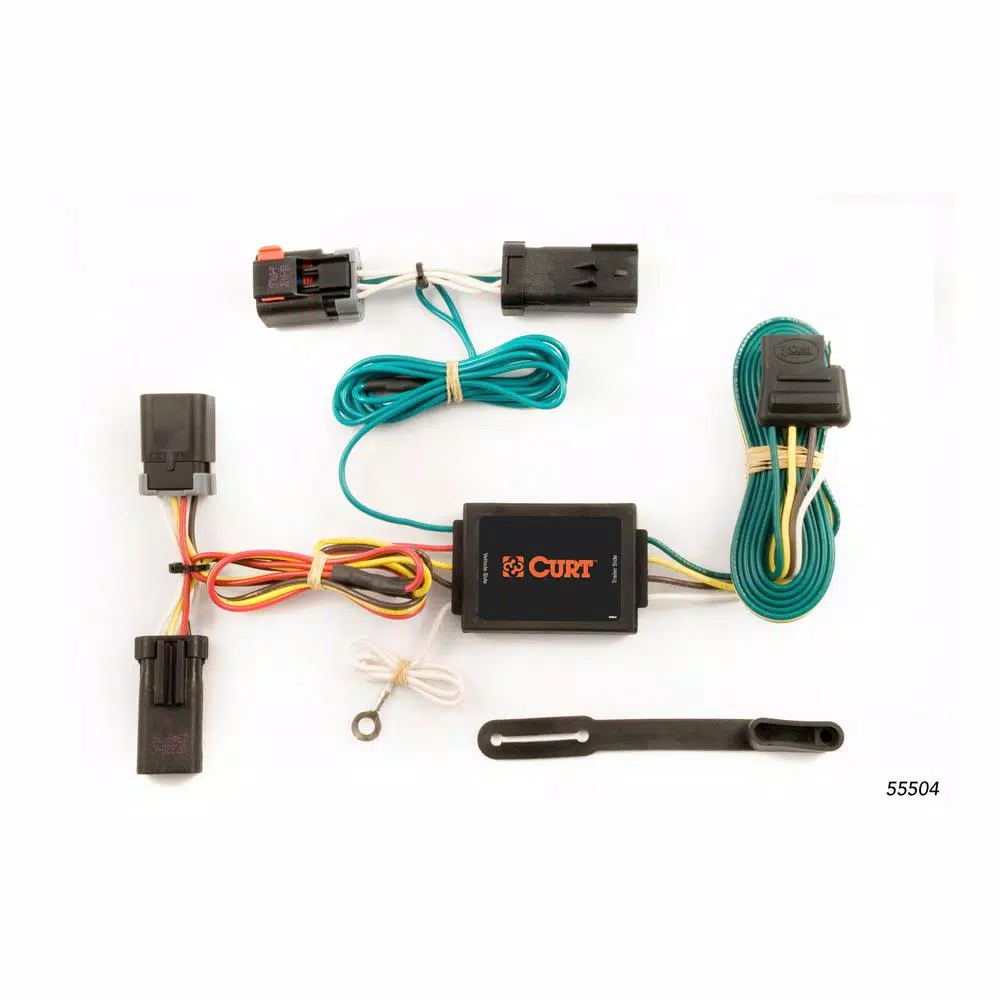 CURT Custom Vehicle-Trailer Wiring Harness, 4-Way Flat, for Dodge Ram 1500 2500 3500