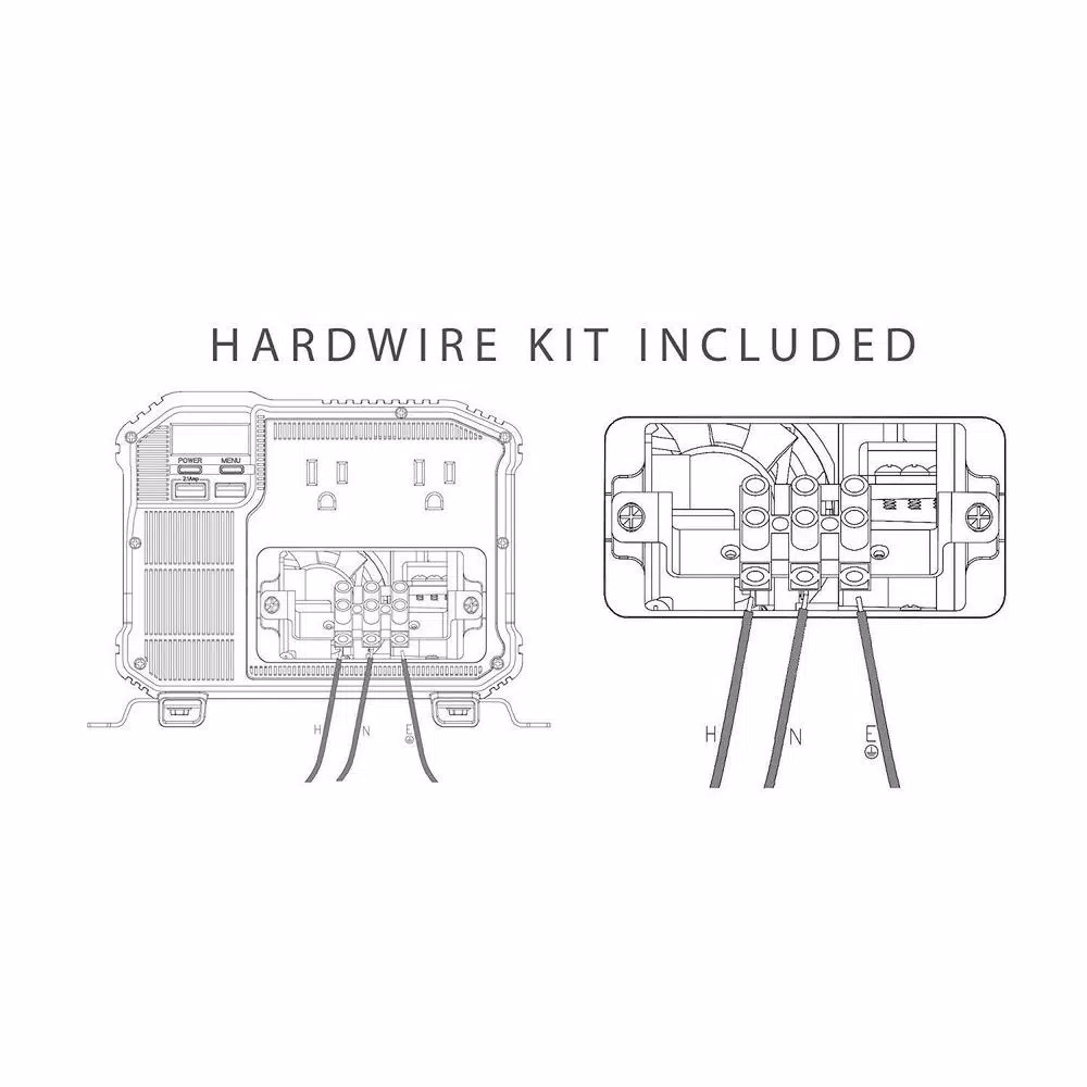 Krieger 3000-Watt 12V to 120V AC Power Inverter with 4 Outlets and Installation Kit