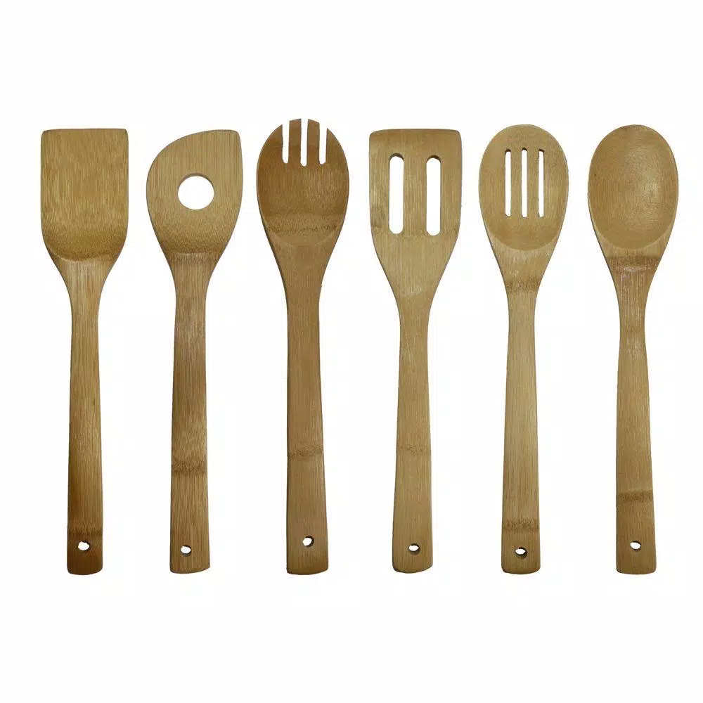 Oceanstar 7-Piece Bamboo Cooking Utensil Set with Holder