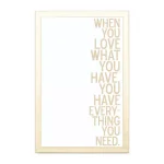 Petal Lane Home Gold Frame Magnetic Memo Board - When You Love Have Canvas Wall Decor thumbnail 1
