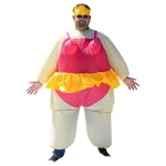 ALEKO's Inflatable Ballet Princess Adult Halloween Costume with Crown thumbnail 1
