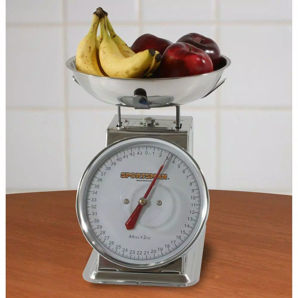 Sportsman Series 44 lb. Stainless Steel Analog Food Scale with Removable Bowl