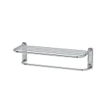 Gatco Hotel Style Chrome Towel Rack with Storage Shelf thumbnail 1