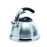 Creative Home Avalon 12-Cup Stainless Steel Whistling Tea Kettle with Lever Pour System, Silver thumbnail 1