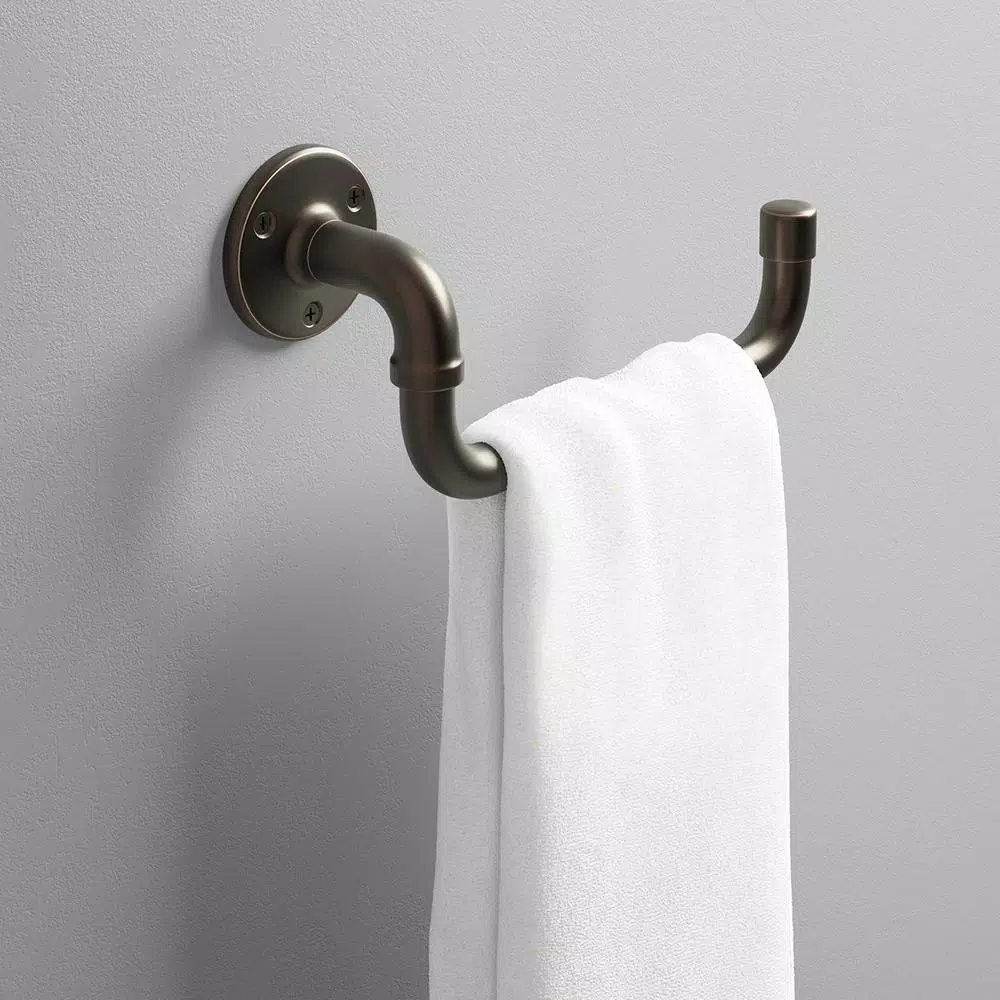 KOHLER Worth 10 in. Towel Arm in Oil-Rubbed Bronze