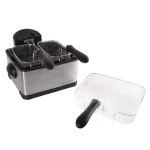 Classic Cuisine 4.2 Qt. 3-Basket Electric Deep Fryer, Stainless Steel thumbnail 1