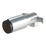 CURT 6-Way Round Trailer Connector Plug, Diecast Metal, Male End thumbnail 1