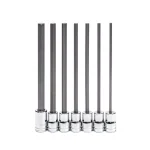 GearWrench 3/8 in. Drive Long Length Hex Bit SAE Socket Set, 7-Piece thumbnail 1