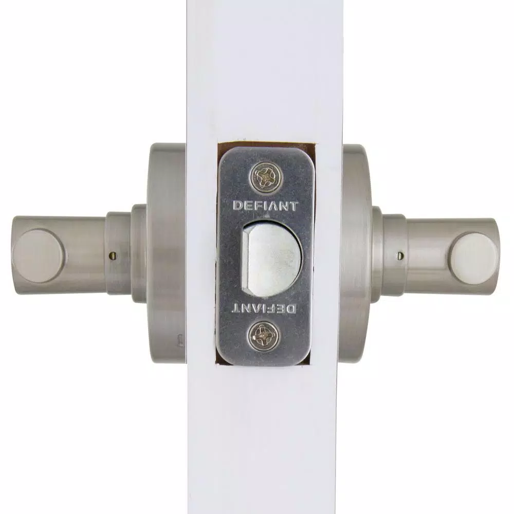 Defiant Highland Satin Nickel Passage Door Lever with Round Rose