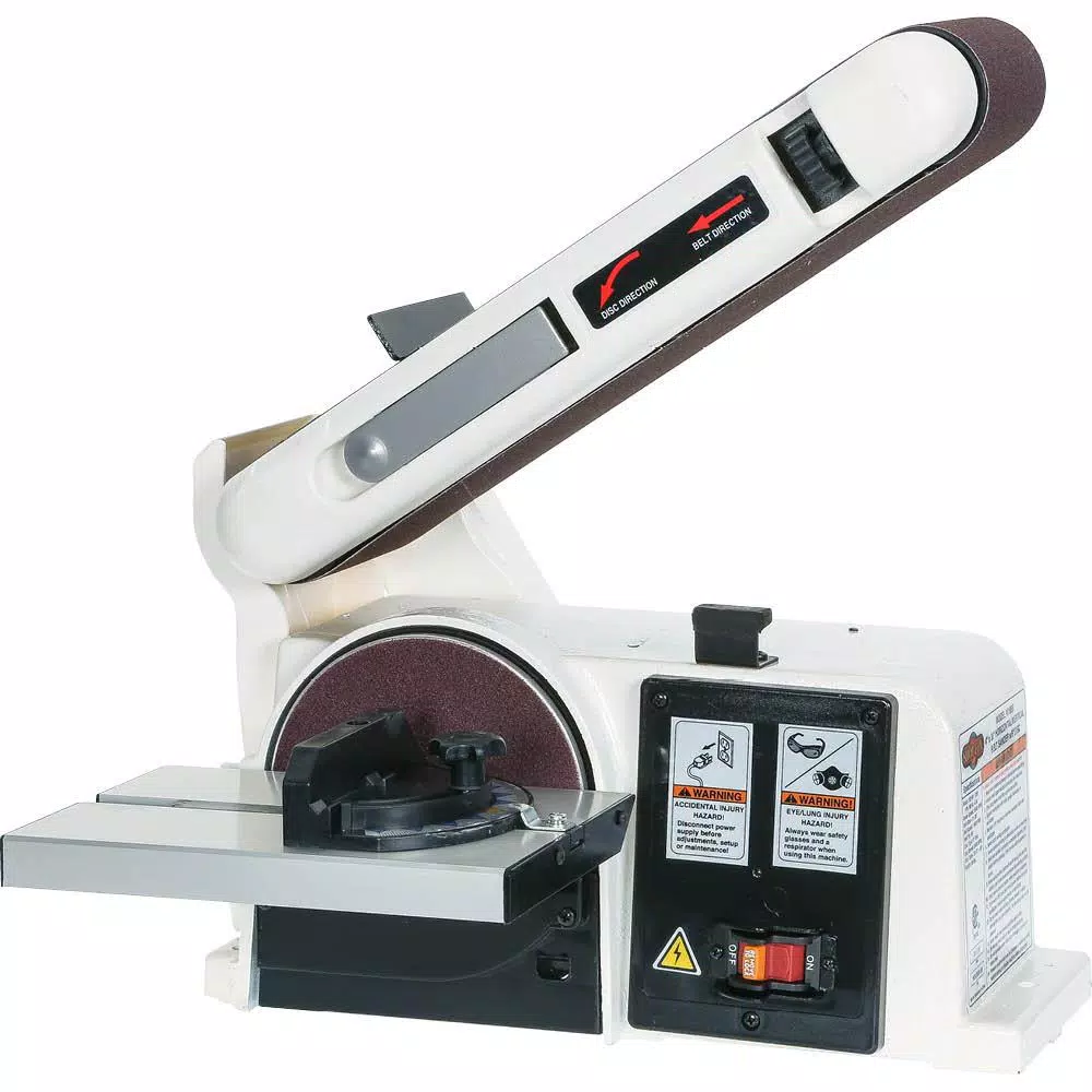 Shop Fox 4 in. x 36 in. Horizontal/Vertical Belt and Disc Combo Sander, 1/2 HP, 120V