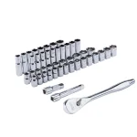 Milwaukee 47-Piece 1/2 in. Drive SAE/Metric Ratchet and Socket Set thumbnail 13