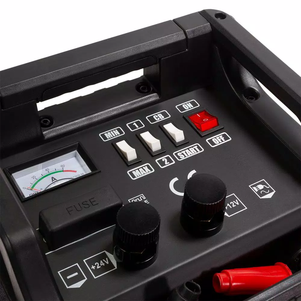 Stark 12V/24V Professional Battery Charger and Jump Starter with LCD Display