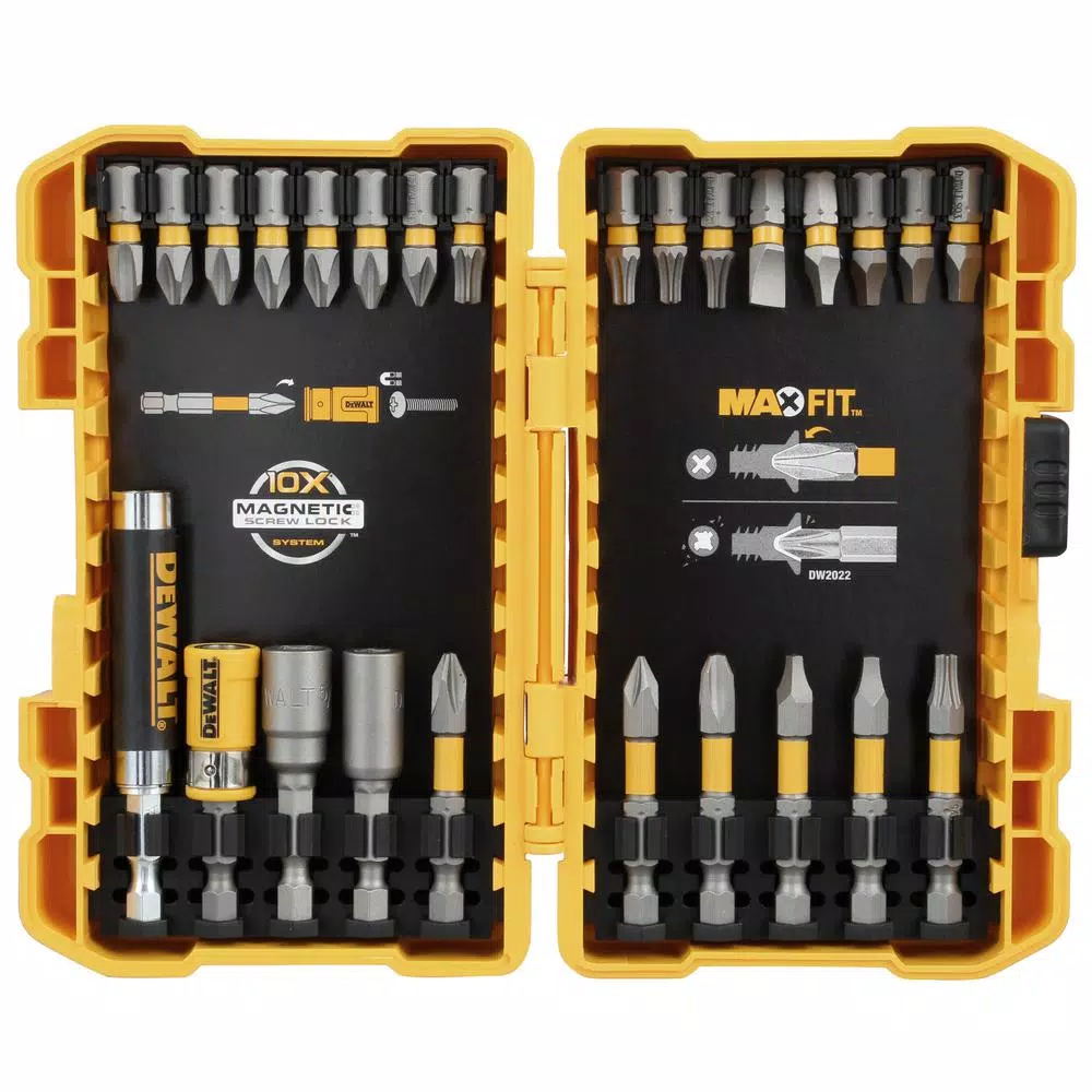 DEWALT MAXFIT 140-Piece Screwdriving and Drill Bit Set with Black Oxide Bits