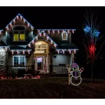 Fraser Hill Farm 57 in. Christmas Snowman Holding Broom LED Light Sculpture thumbnail 3