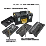 DEWALT 226-Piece Mechanics Tool Set with 22 in. TOUGHSYSTEM Medium Tool Box thumbnail 2