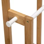 Honey-Can-Do 3-Tier Bamboo and White Freestanding Bathroom Towel Rack thumbnail 4