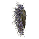 Unbranded 19.7 in. Lavender-Inspired Purple Dried Flower Wreath, Cottage Style thumbnail 2