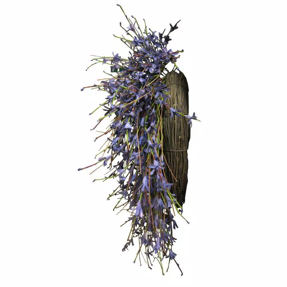 Unbranded 19.7 in. Lavender-Inspired Purple Dried Flower Wreath, Cottage Style
