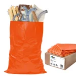 Plasticplace 33 in. x 48 in. 42 Gal. Orange Contractor Trash Bags, 3.0 Mil Heavy Duty, 50-Count Case thumbnail 2