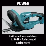 Makita 18V LXT Cordless Hedge Trimmer Kit with 4.0Ah Battery and Charger, 22 in. Blade thumbnail 11