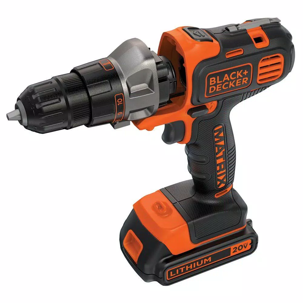 BLACK+DECKER 20V MAX Matrix Cordless Drill/Driver Kit with 1.5Ah Battery and Charger