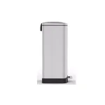 Innovaze 10.6 Gallon Brushed Stainless Steel Rectangular Step-On Trash Can with Fingerprint Resistant Finish thumbnail 4