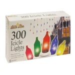 Unbranded Brite Star 300-Light Multi-Color Icicle Light Set (Set of 2) - White Wire thumbnail 2