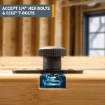 POWERTEC Heavy Duty Steel Toggle Clamp Mounting Plate Set for T-Track Rails and Jigs thumbnail 5
