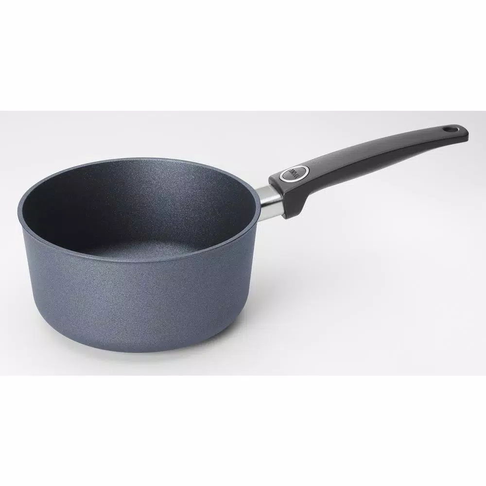 WOLL Diamond LITE 2.6 qt. Cast Aluminum Nonstick Sauce Pan with Glass Lid, Induction Ready, Gray