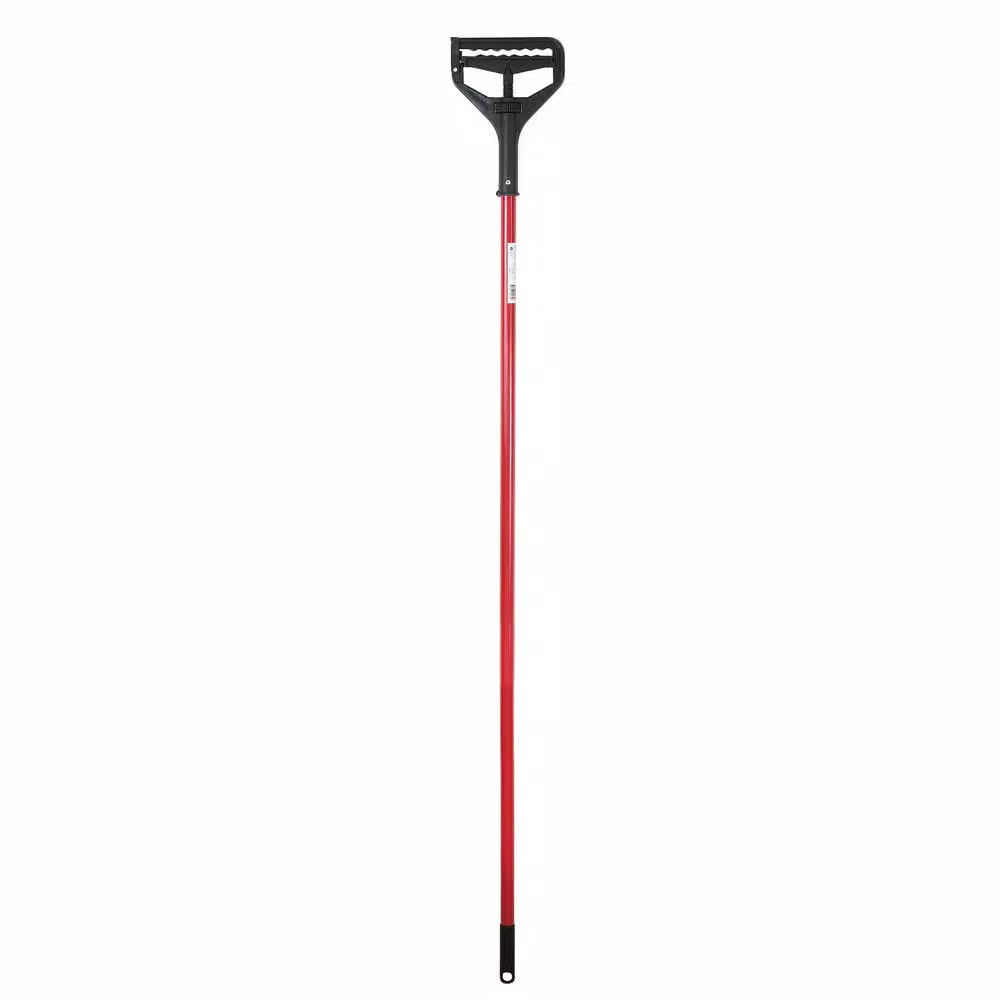 Bison Life 63 in. Mop Handle with High-Impact Plastic Head and Thumbwheel Adjustment
