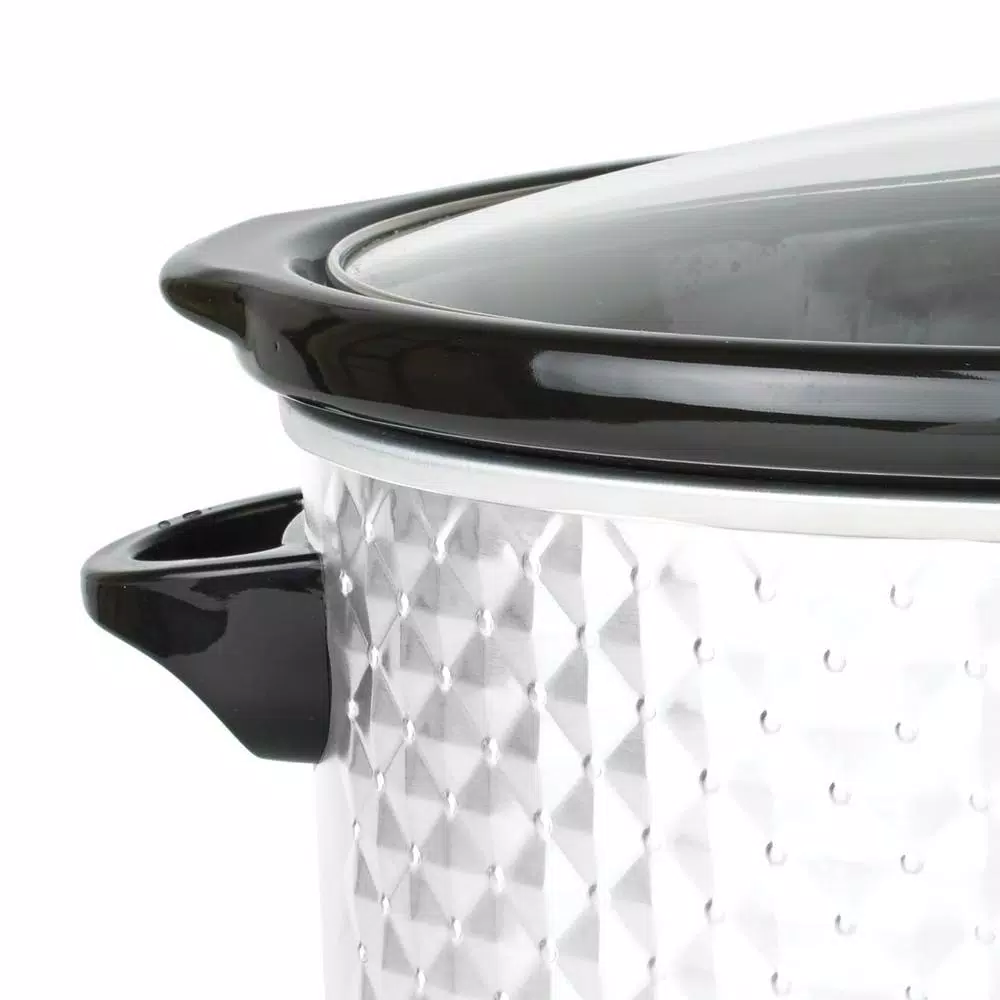 Brentwood Appliances SC-157W 7 Qt. Pearl Slow Cooker with Tempered Glass Lid