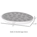 Classic Cuisine Deviled Egg Chilled Serving Tray, 24-Egg Capacity with Ice Compartment thumbnail 3