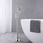 Vanity Art 46 in. Freestanding Single Handle Claw Foot Tub Faucet with Hand Shower, Polished Chrome thumbnail 5