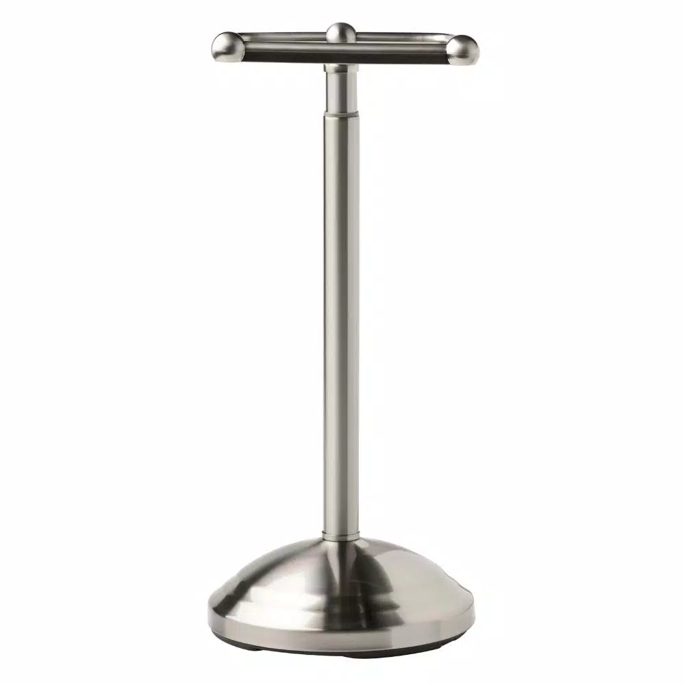Delta Greenwich Telescoping Pivoting Freestanding Toilet Paper Holder, SpotShield Brushed Nickel