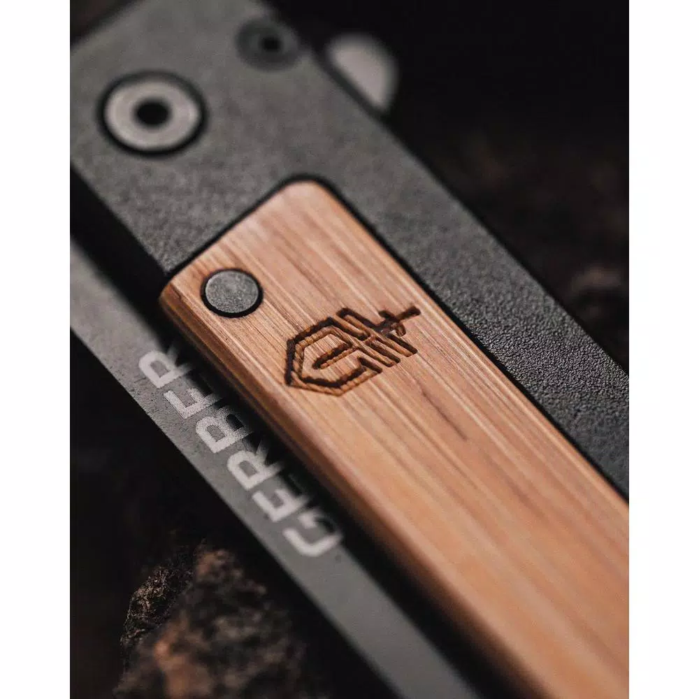 Gerber Quadrant 2.7 in. Straight Edge Sheepsfoot Pocket Knife with Bamboo Handle