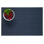 RITZ 12-Piece Blue Grass Cloth Woven Reversible Placemats, Indoor/Outdoor PVC & Polyester thumbnail 2