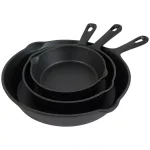 Sunnydaze Decor 3-Piece Cast Iron Skillet Set, Pre-Seasoned Black Cookware thumbnail 1