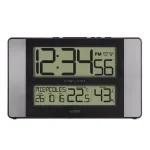 La Crosse Technology 11 in. Atomic Digital Wall Clock with Temperature, Humidity & Calendar - Aluminum Finish thumbnail 5