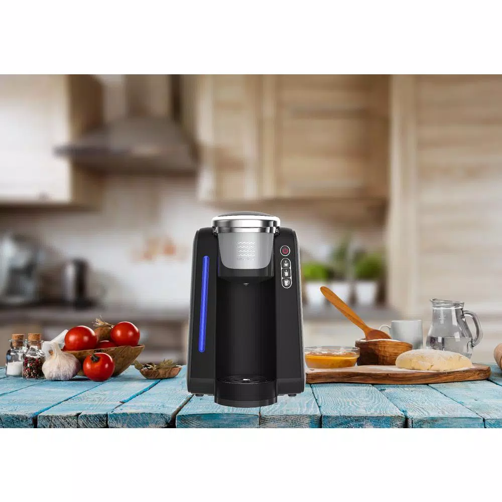 DRINKPOD JAVAPod 1 Single Serve K-Cup Coffee Maker, Refillable Reservoir or In-Line Water Connection, Black