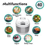 AROMA Professional 12-Cup Digital Rice Cooker and Multi-Cooker with Ceramic Inner Pot, White thumbnail 3