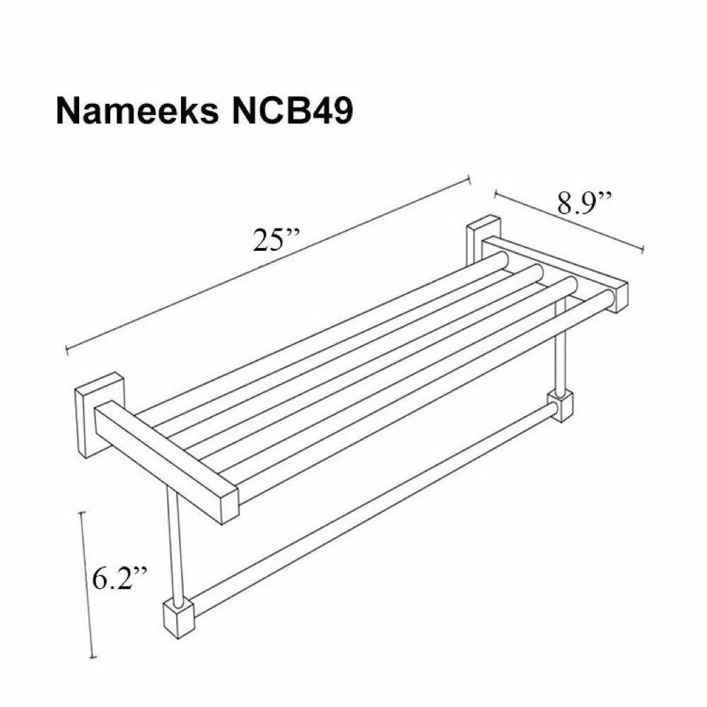 Nameeks General Hotel Wall Mounted Chrome Towel Train Rack