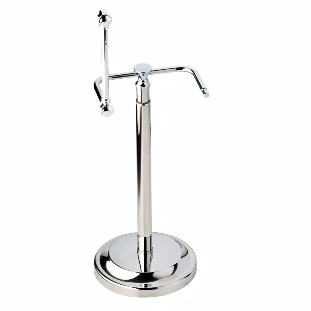 Delta Silverton Telescoping Free-Standing Toilet Paper Holder in Polished Chrome