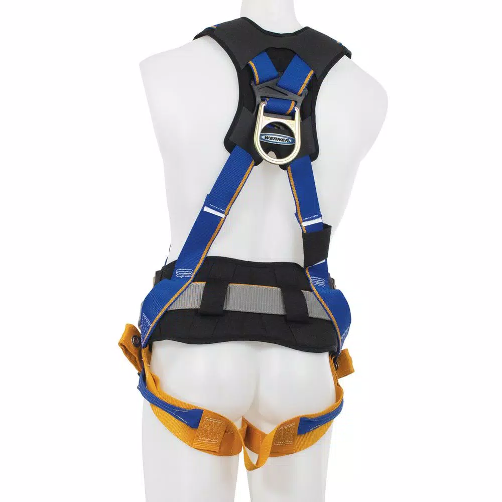 Werner Blue Armor 1000 Construction Safety Harness with 3 D-Rings, Small