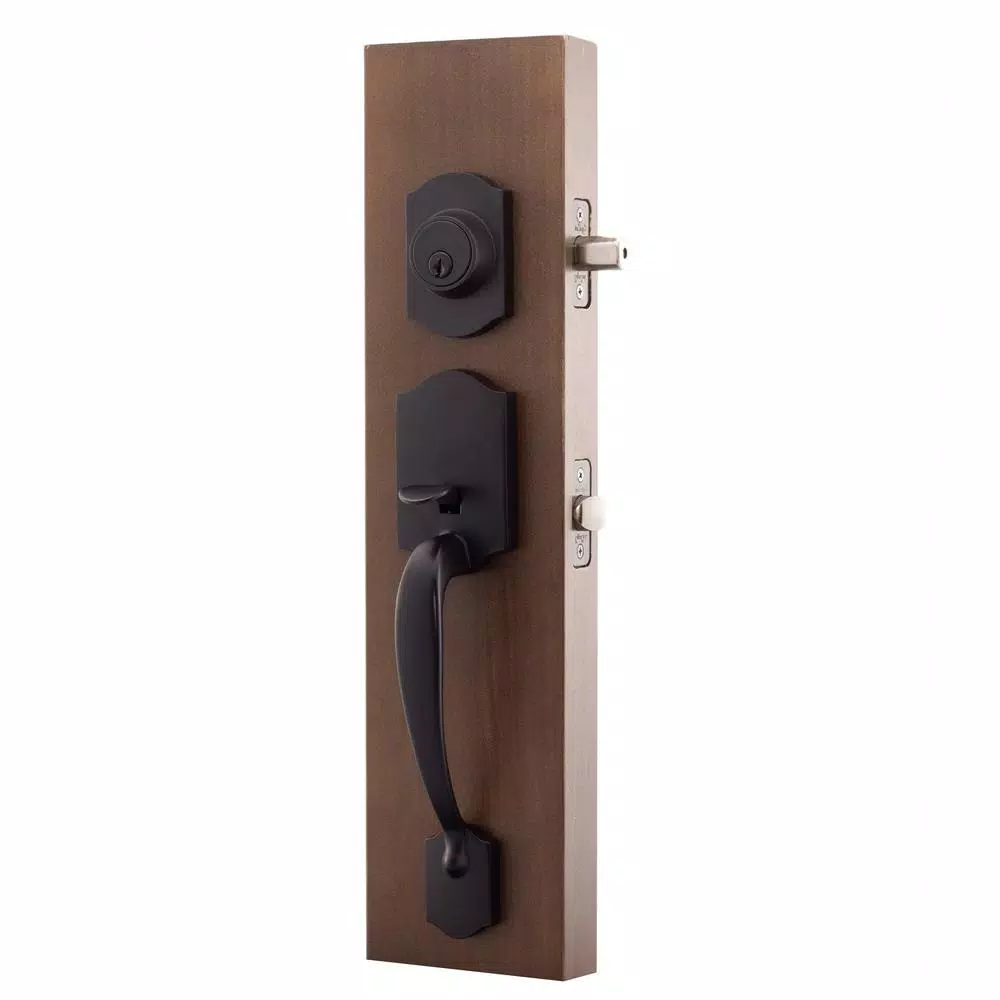 Copper Creek Heritage Black Handleset with Waverlie Lever Trim